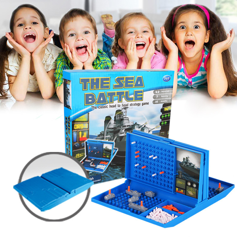 Board Game For 2 Players - Seeschlacht-Schiff-Brettspiel, Strategiespiel, Spielzeug für 2 Spieler,