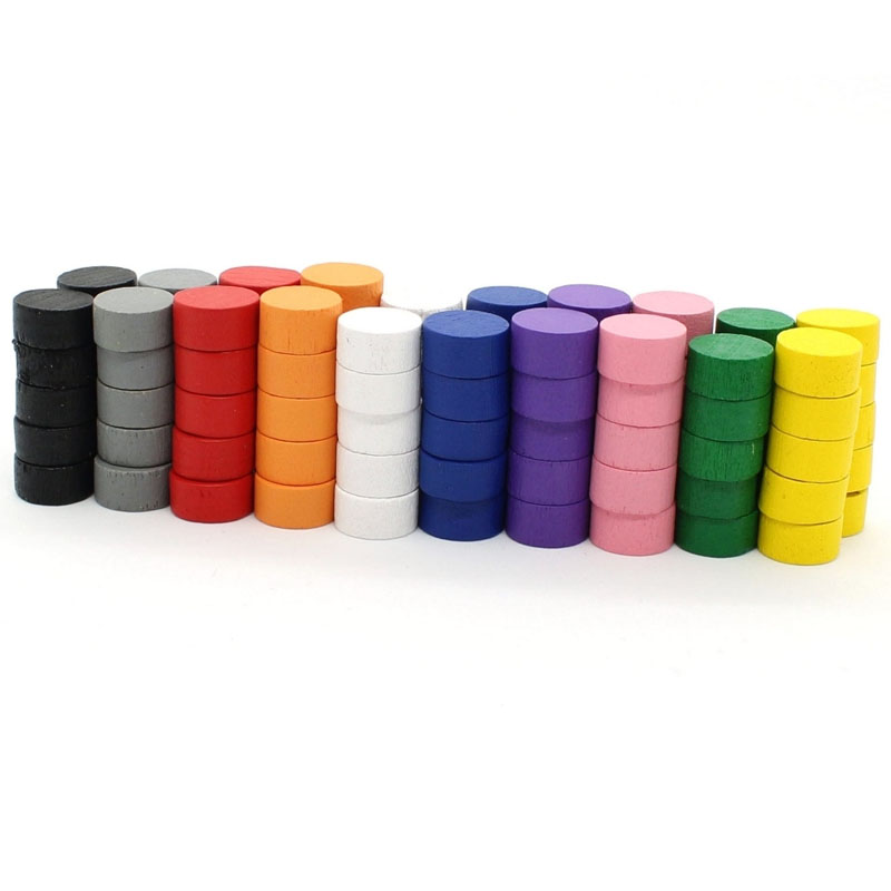 Game Token Counter - 10MM Spielscheiben Token 10/50/100/200/500PCS Holzspielstücke Bauer/Schach