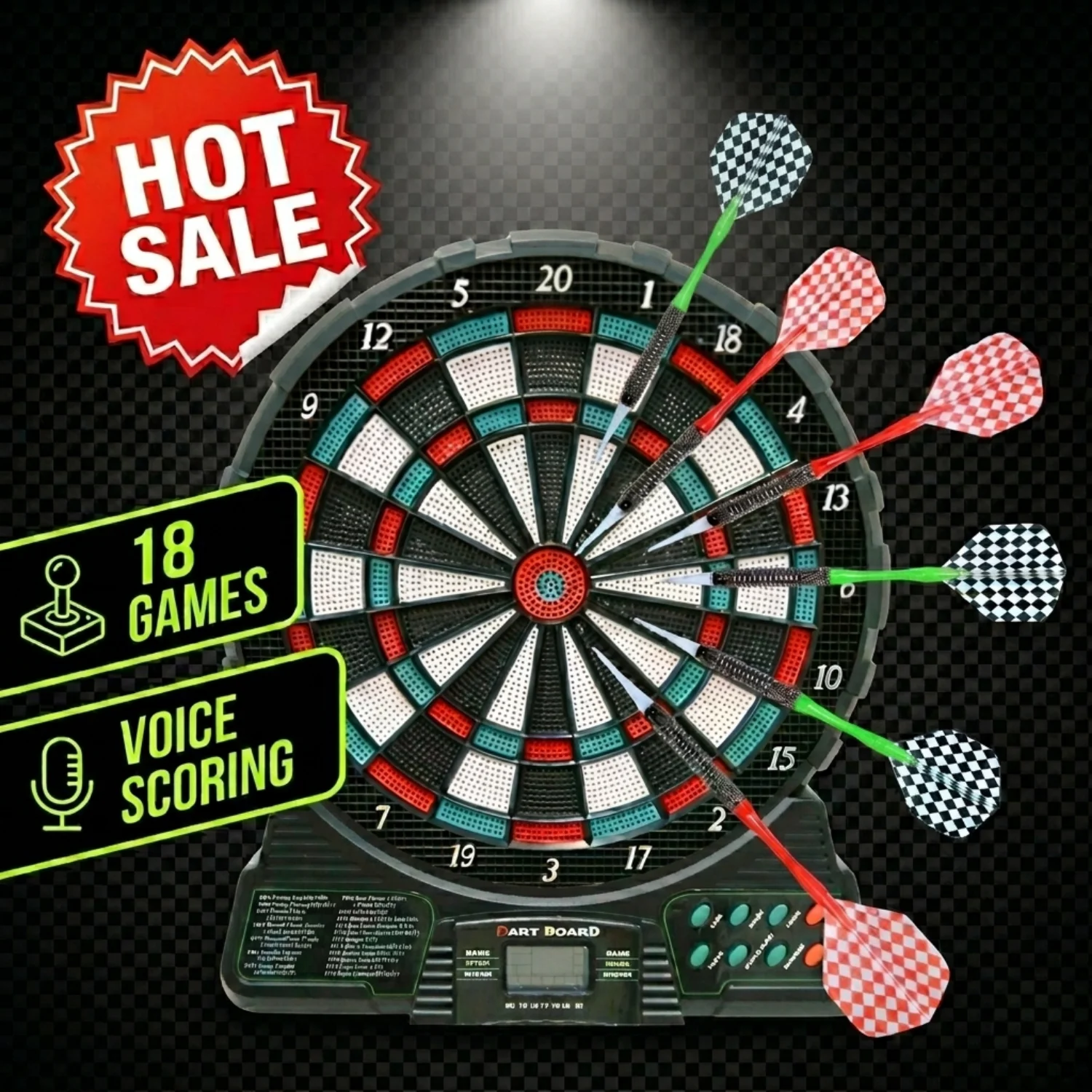 Board Game Ranking - DartVibe Elektronisches Dartboard-Set - 18 Spiele