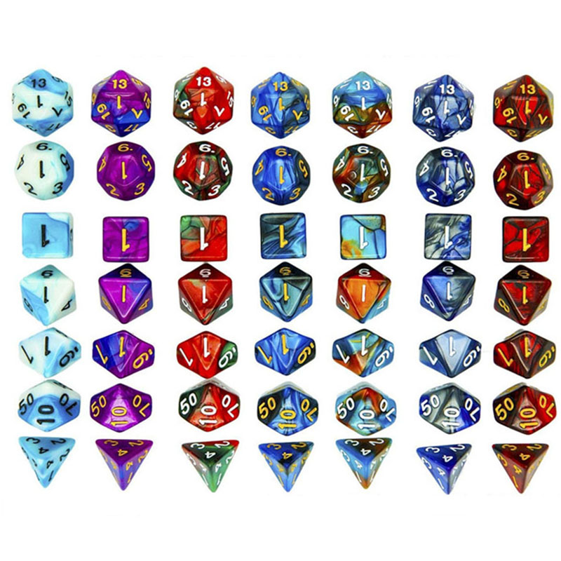 Board Game Digital - 7 teile/satz Dichromatisches Würfel für RPG