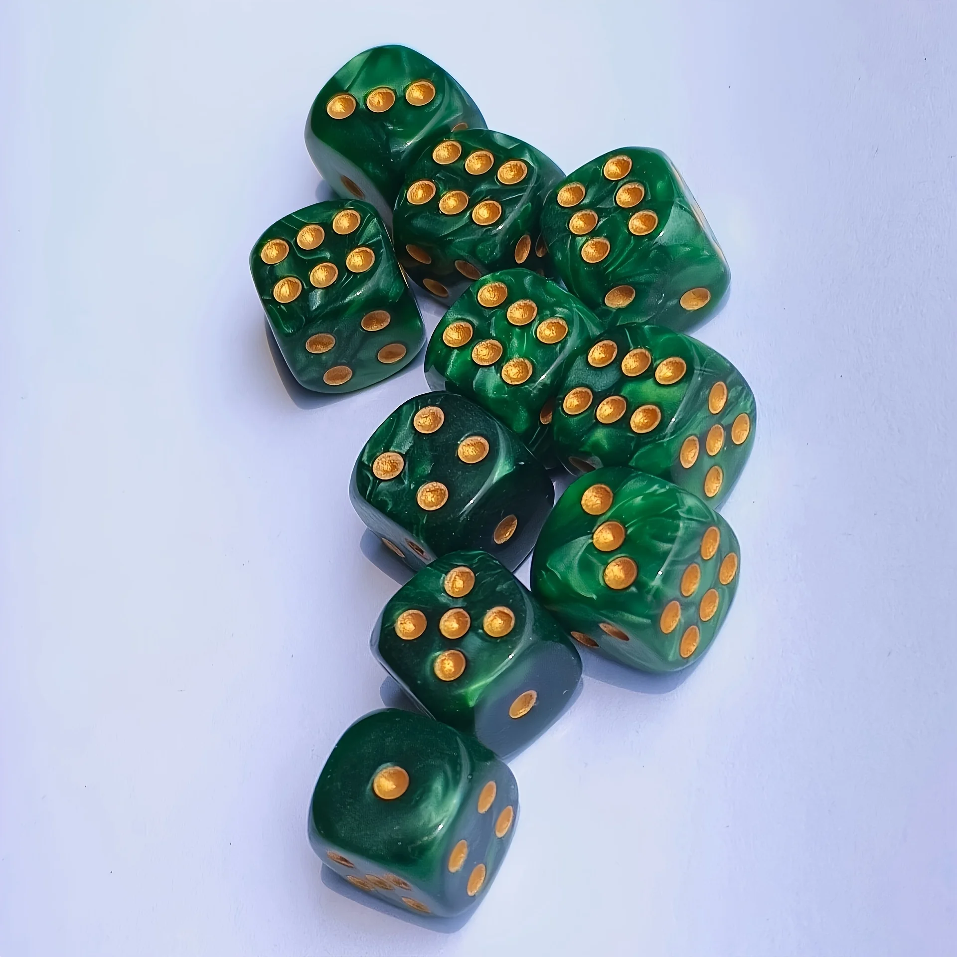 Board Game Dnd - 10 Stück 12mm Perlen-Swirl D6 Würfel,