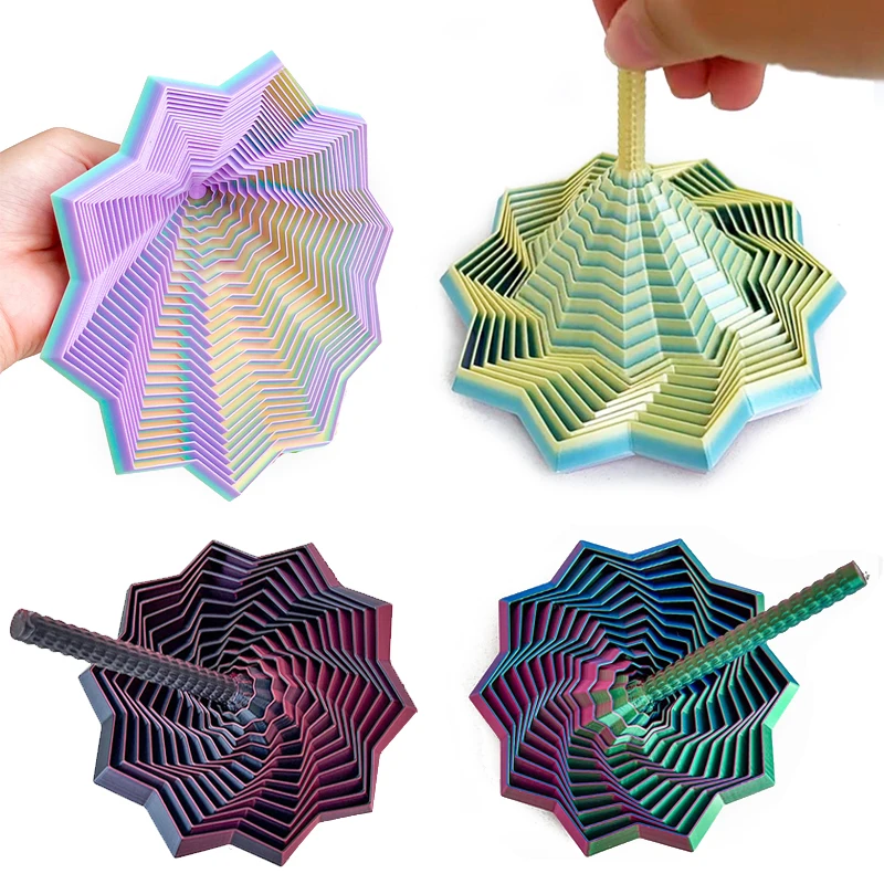 Board Game Design - 3D-Druck Erweitertes Sensorisches Fidget-Stern-Modell Visuelle Illusion