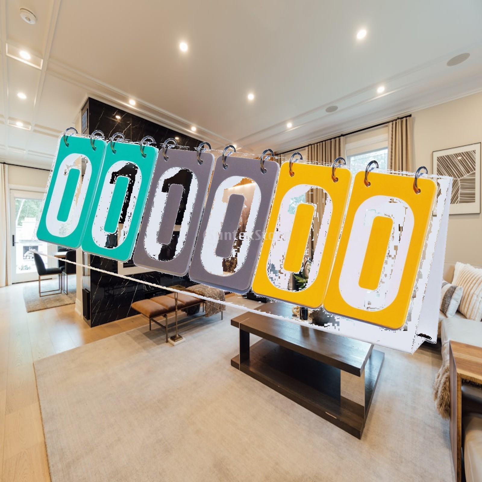 Board Game Digital - Scoreboard Flip Scoreboard für Mannschaftsspiele, 6-stellige