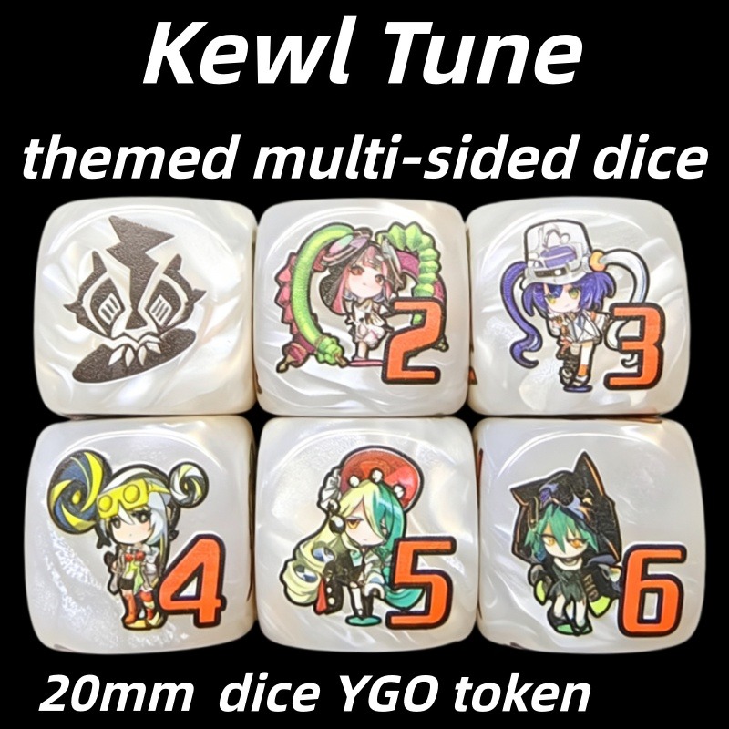 Game Token Counter - Yu-Gi-Oh! Kewl Tune Rotierender Mehrseitiger Brettspiel-Würfel,