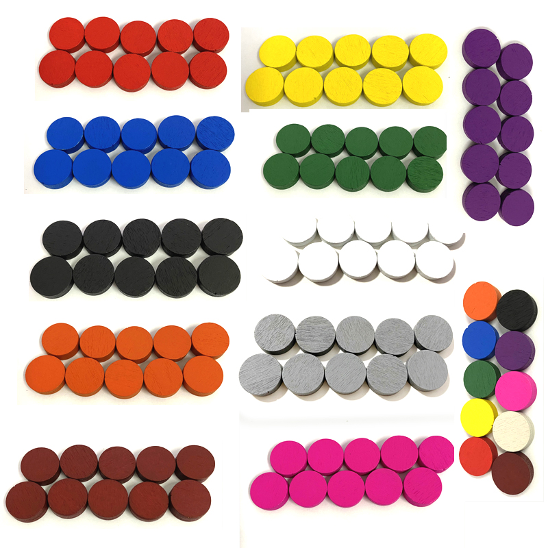 50 stück 15*5MM 11 Farben Holz – Game Token Counter Bewertung und Preis