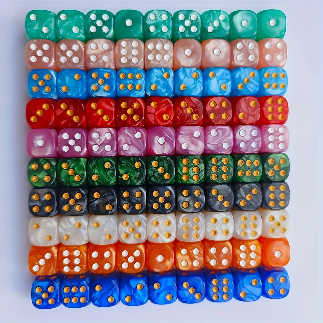 10 Stück 12mm Perlen-Swirl D6  – Board Game Dnd Bewertung und Preis